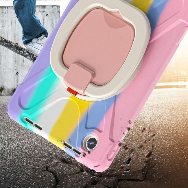 Pachet 360: Husa cu folie integrata Lenovo Tab M11 11 inch Shockproof Armor, multicolor