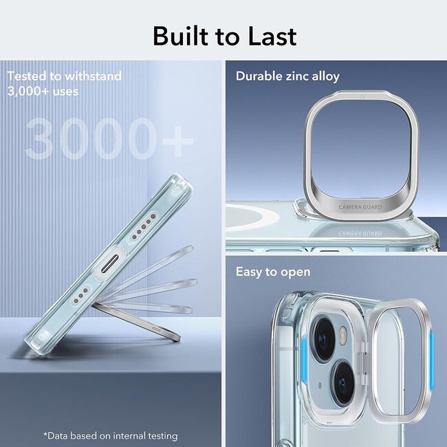 Husa pentru  iPhone 15 Plus - ESR Classic Hybrid HaloLock cu Magsafe si Kickstand - albastru