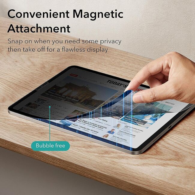 Folie iPad Pro 12.9 2018 / 2020 / 2021 / 2022 ESR Paper-Feel Magnetic, privacy
