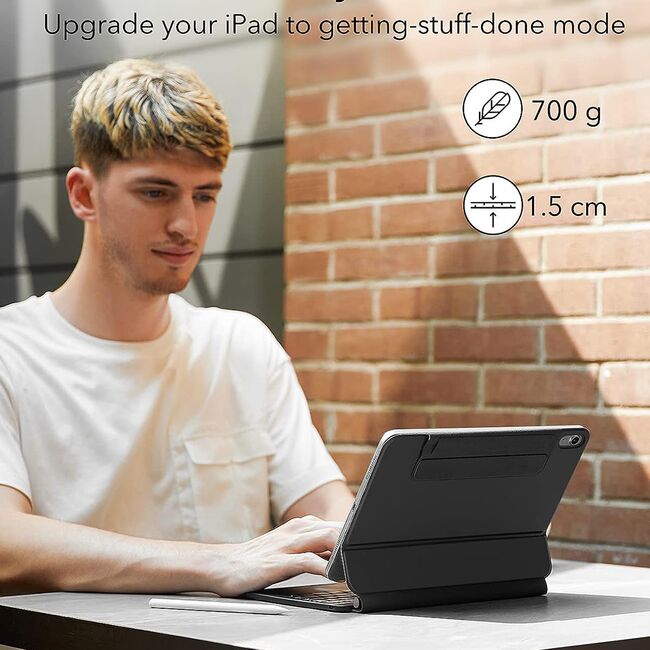 Husa + tastatura iPad 10 (2022) 10.9 ESR Rebound Magnetic, negru