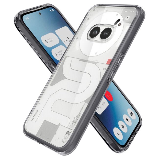 Husa Nothing Phone (2a), (2a) Plus Spigen Ultra Hybrid, transparent / gri