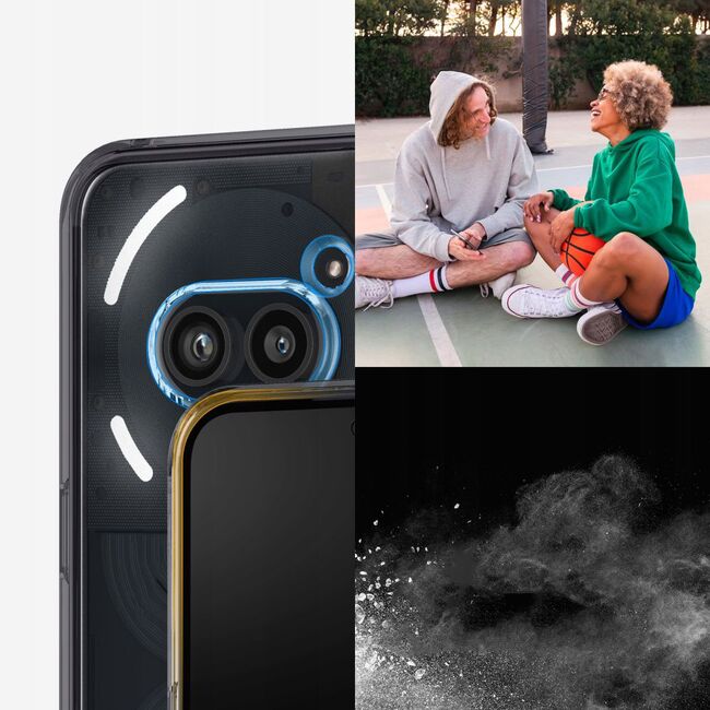Husa Nothing Phone (2a), (2a) Plus Spigen Ultra Hybrid, transparent / gri