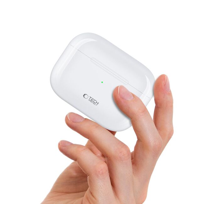 Căști Wireless TWS In-Ear cu Bluetooth, Noise Cancelation, Control Tactil, Încărcare Wireless, Alb