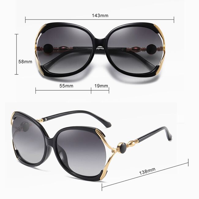 Ochelari de soare cu protectie UV dama Techsuit, negru, 1722