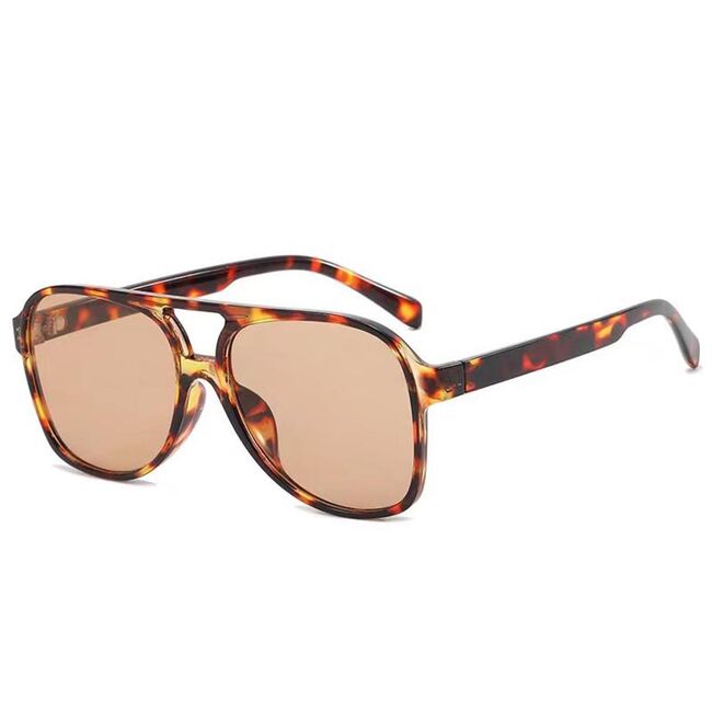 Ochelari de soare aviator unisex Techsuit, bej / oranj, 98061