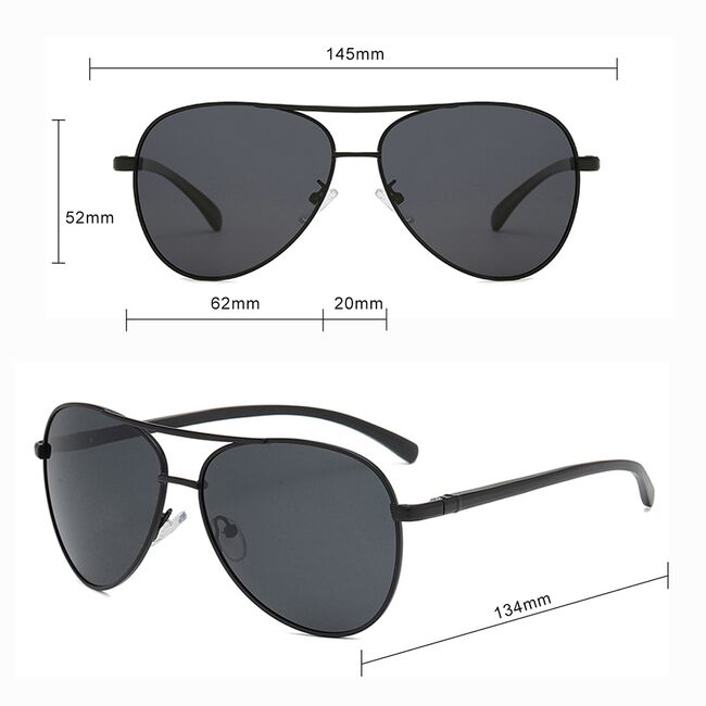 Ochelari aviator polarizati barbati Techsuit, negru, 2150