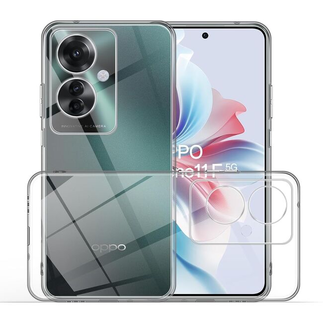 Husa pentru Oppo Reno 11F Anti-Shock 1.5mm, cu protectie lentile, transparent