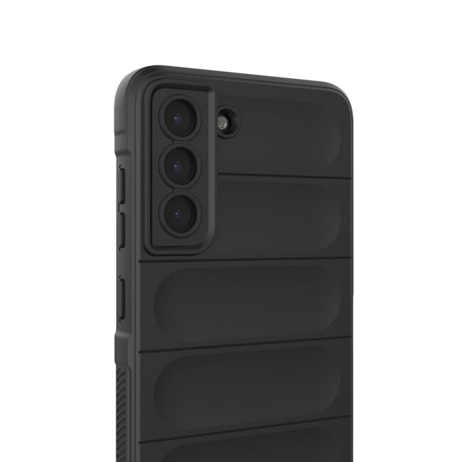 Husa pentru  Samsung Galaxy S21 FE Liquid Silicone, Microfibre Lining, Non-Slip Airbag Design, negru