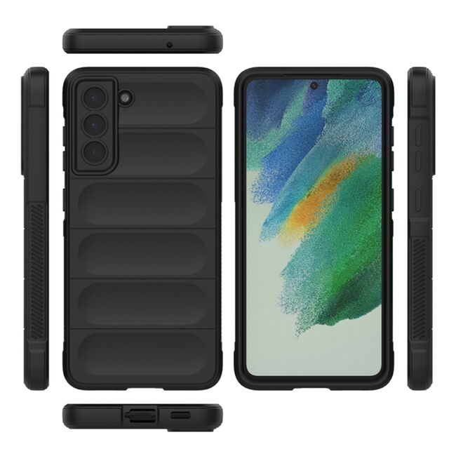 Husa pentru  Samsung Galaxy S21 FE Liquid Silicone, Microfibre Lining, Non-Slip Airbag Design, verde
