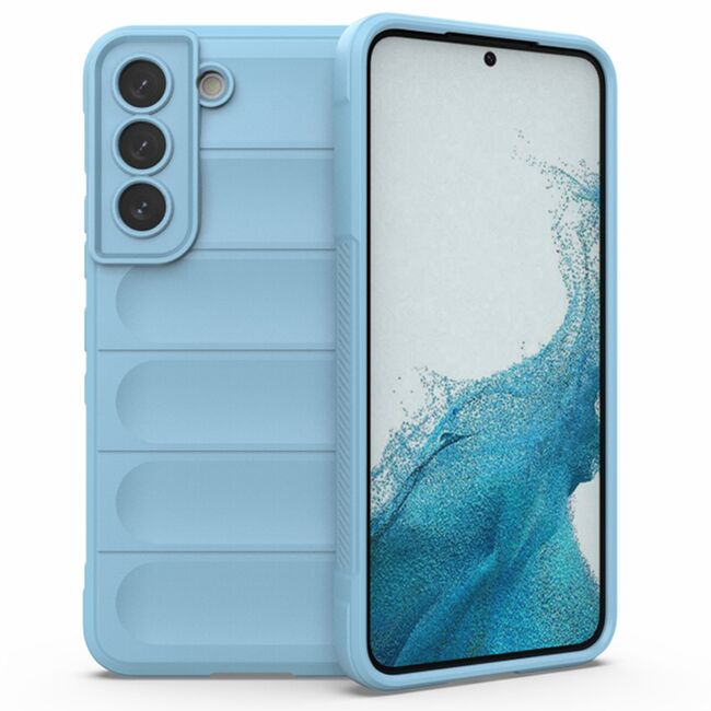 Husa pentru  Samsung Galaxy S22 5G Liquid Silicone, Microfibre Lining, Non-Slip Airbag Design, albastru