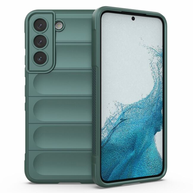 Husa pentru  Samsung Galaxy S22 5G Liquid Silicone, Microfibre Lining, Non-Slip Airbag Design, verde