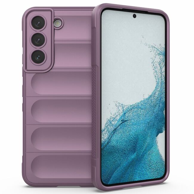Husa pentru  Samsung Galaxy S22 5G Liquid Silicone, Microfibre Lining, Non-Slip Airbag Design, mov