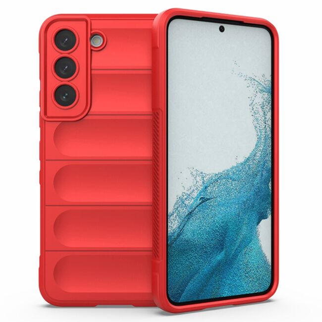 Husa pentru  Samsung Galaxy S22 5G Liquid Silicone, Microfibre Lining, Non-Slip Airbag Design, rosu