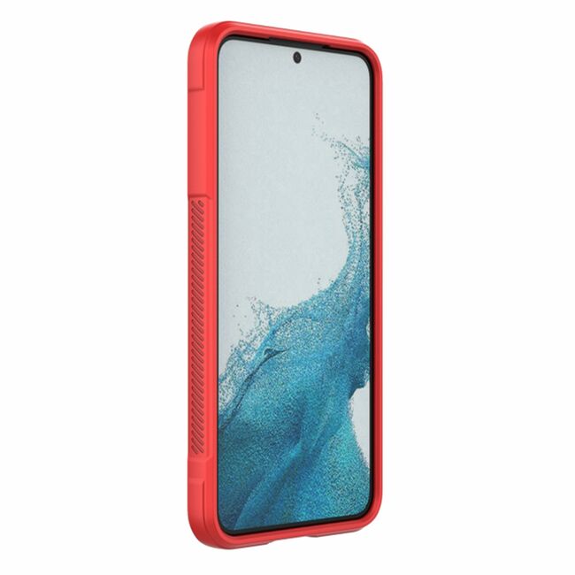 Husa pentru  Samsung Galaxy S22 5G Liquid Silicone, Microfibre Lining, Non-Slip Airbag Design, rosu