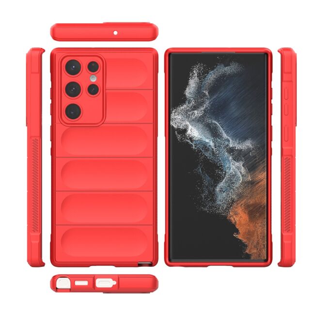 Husa pentru  Samsung Galaxy S22 Ultra 5G Liquid Silicone, Microfibre Lining, Non-Slip Airbag Design, negru