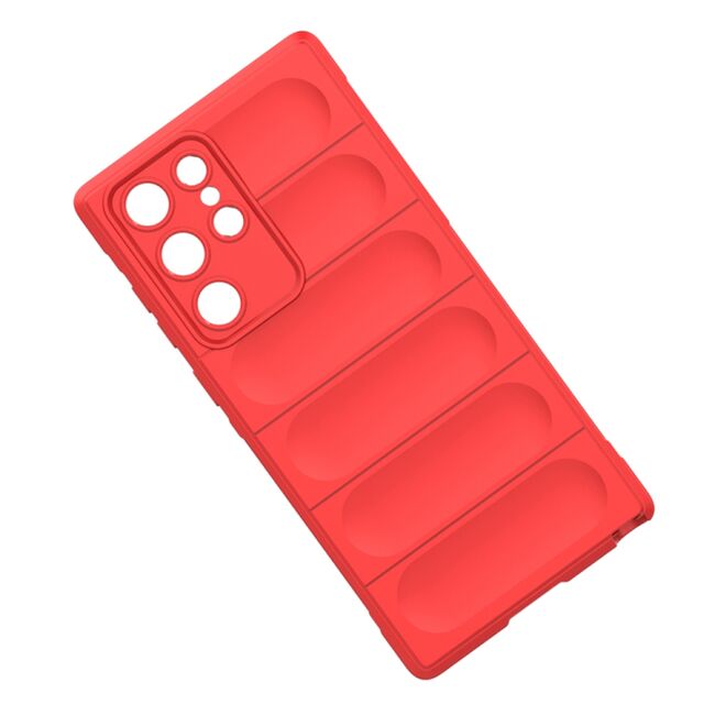 Husa pentru  Samsung Galaxy S22 Ultra 5G Liquid Silicone, Microfibre Lining, Non-Slip Airbag Design, rosu