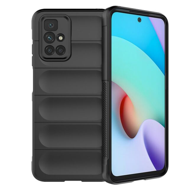 Husa pentru  Xiaomi Redmi 10 Liquid Silicone, Microfibre Lining, Non-Slip Airbag Design, negru
