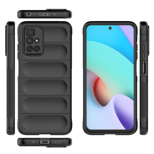 Husa pentru  Xiaomi Redmi 10 Liquid Silicone, Microfibre Lining, Non-Slip Airbag Design, negru