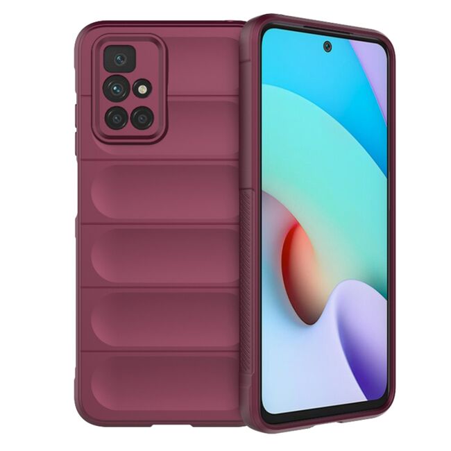 Husa pentru  Xiaomi Redmi 10 Liquid Silicone, Microfibre Lining, Non-Slip Airbag Design, bordeaux