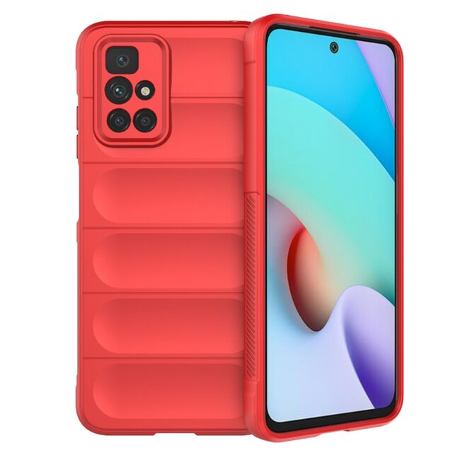 Husa pentru  Xiaomi Redmi 10 Liquid Silicone, Microfibre Lining, Non-Slip Airbag Design, rosu