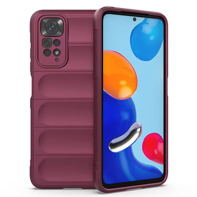 Husa Xiaomi Redmi Note 11, Note 11S Techsuit Magic Shield, bordo