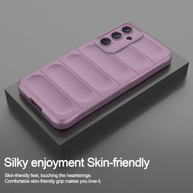 Husa pentru Samsung Galaxy A55 5G Liquid Silicone, Microfibre Lining, Non-Slip Airbag Design, mov