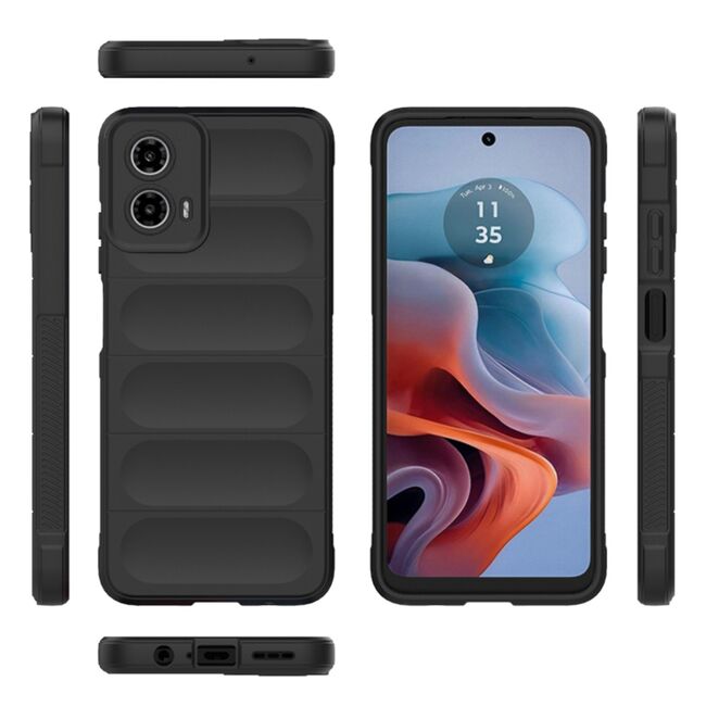 Husa pentru  Motorola Moto G34 Liquid Silicone, Microfibre Lining, Non-Slip Airbag Design, negru