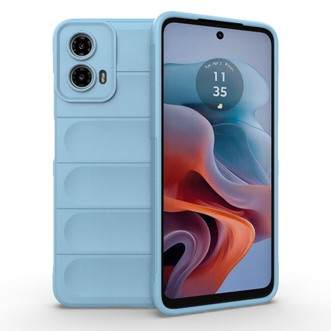 Husa pentru  Motorola Moto G34 Liquid Silicone, Microfibre Lining, Non-Slip Airbag Design, albastru