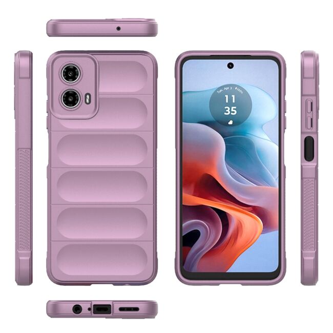 Husa pentru  Motorola Moto G34 Liquid Silicone, Microfibre Lining, Non-Slip Airbag Design, mov