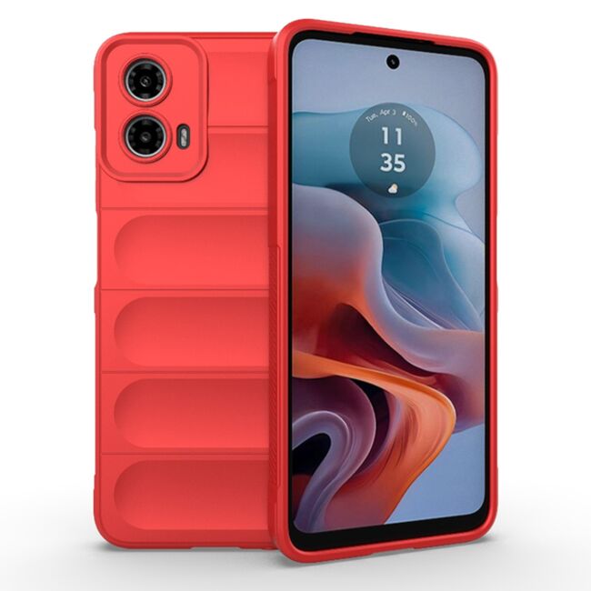 Husa pentru  Motorola Moto G34 Liquid Silicone, Microfibre Lining, Non-Slip Airbag Design, rosu