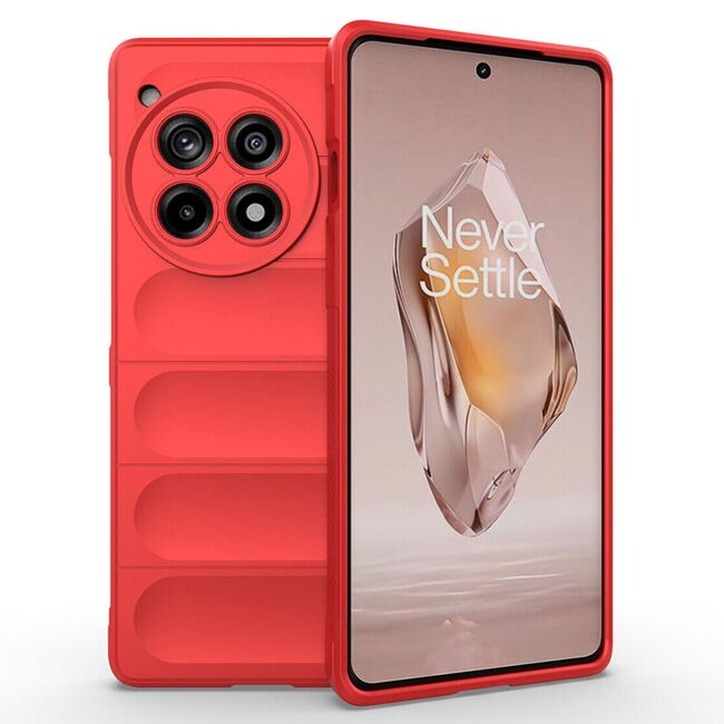 Husa pentru  OnePlus 12R Liquid Silicone, Microfibre Lining, Non-Slip Airbag Design, rosu