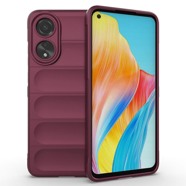 Husa pentru  Oppo A78 4G Liquid Silicone, Microfibre Lining, Non-Slip Airbag Design, bordeaux