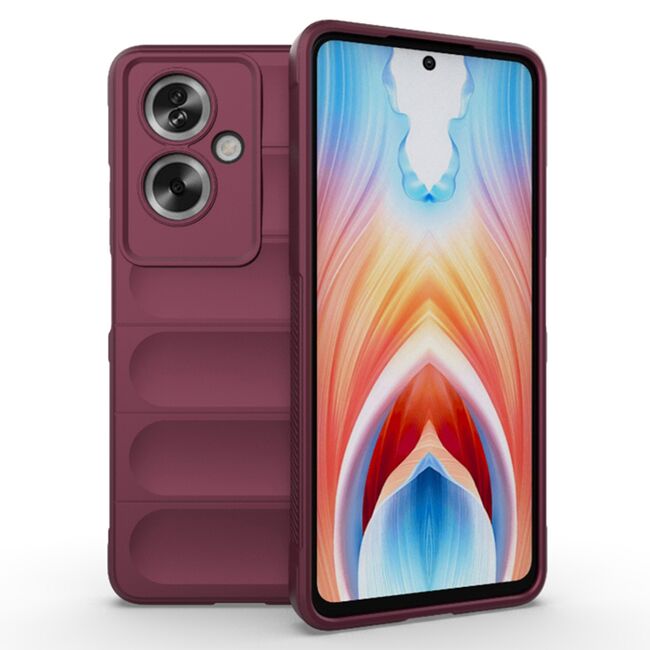 Husa pentru  Oppo A79 5G Liquid Silicone, Microfibre Lining, Non-Slip Airbag Design, burgundy