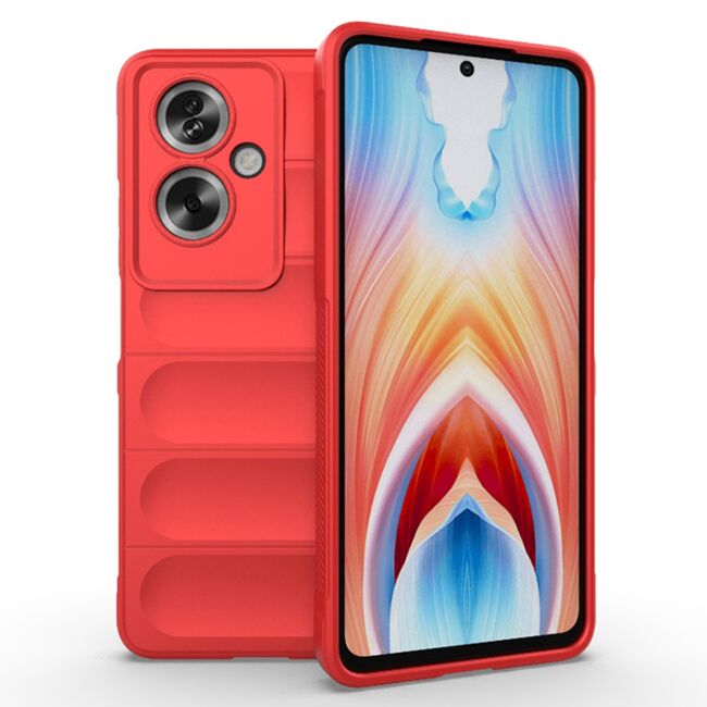 Husa pentru  Oppo A79 5G Liquid Silicone, Microfibre Lining, Non-Slip Airbag Design, rosu