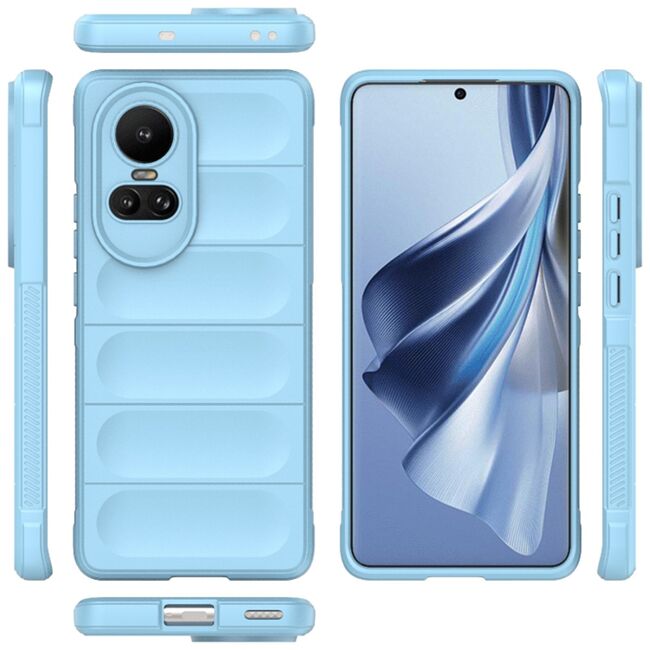 Husa pentru  Oppo Reno 10, Reno 10 Pro Liquid Silicone, Microfibre Lining, Non-Slip Airbag Design, albastru