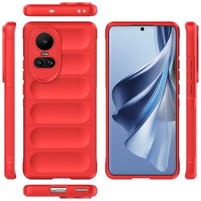 Husa pentru  Oppo Reno 10, Reno 10 Pro Liquid Silicone, Microfibre Lining, Non-Slip Airbag Design, rosu