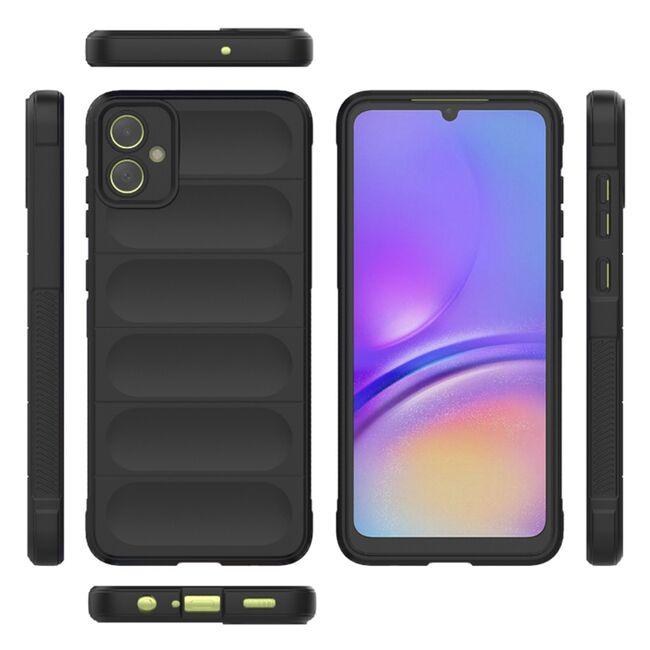 Husa pentru  Samsung Galaxy A05 Liquid Silicone, Microfibre Lining, Non-Slip Airbag Design, negru