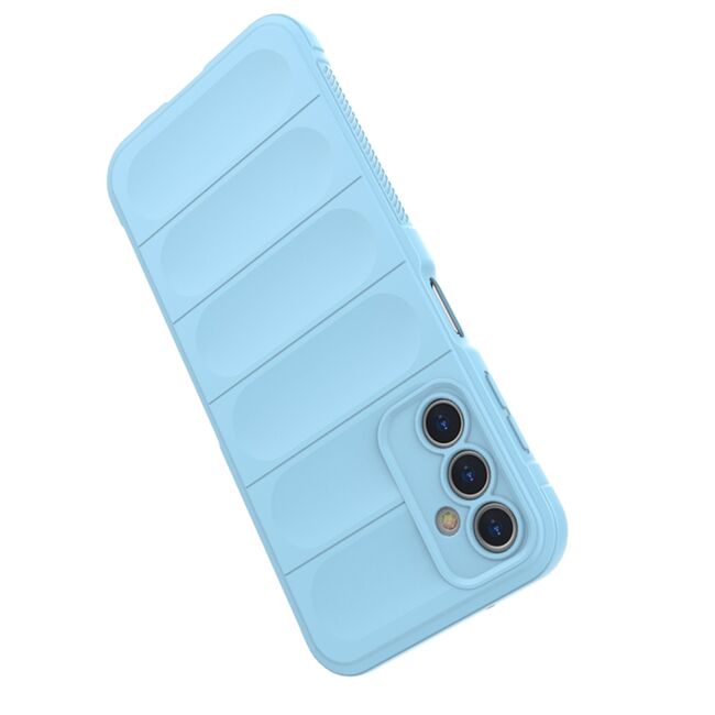 Husa pentru Samsung Galaxy A14 Liquid Silicone, Microfibre Lining, Non-Slip Airbag Design - bleu