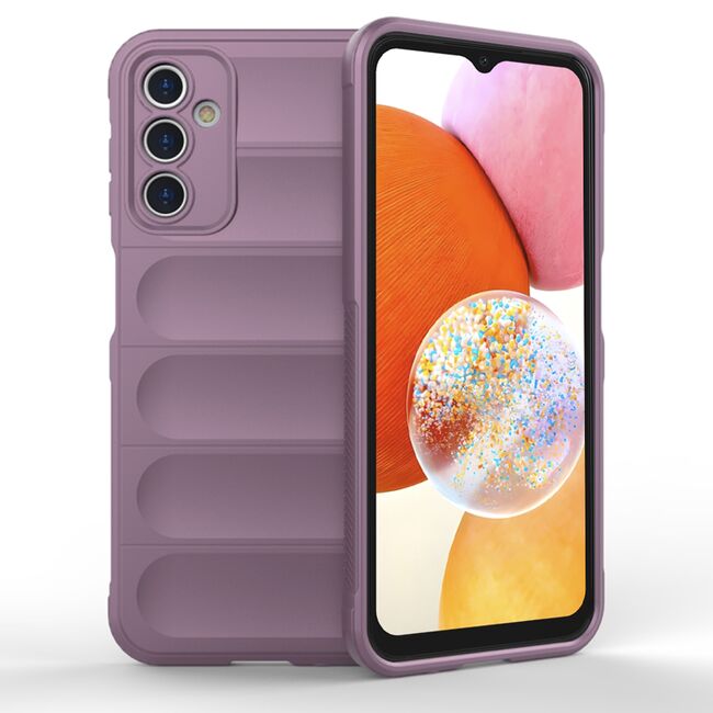 Husa pentru Samsung Galaxy A14 Liquid Silicone, Microfibre Lining, Non-Slip Airbag Design - purple