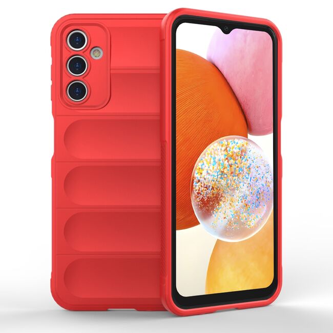 Husa pentru Samsung Galaxy A14 Liquid Silicone, Microfibre Lining, Non-Slip Airbag Design - red