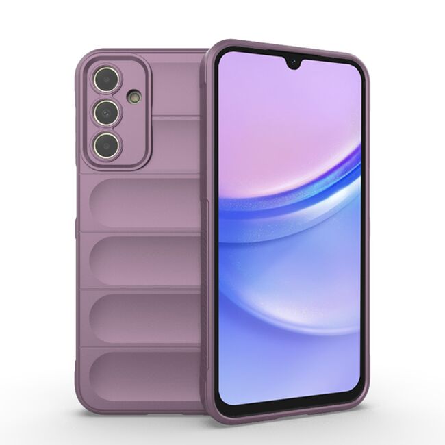 Husa pentru  Samsung Galaxy A15 Liquid Silicone, Microfibre Lining, Non-Slip Airbag Design, mov