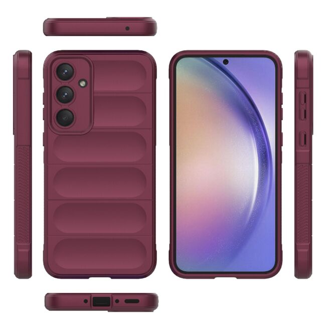 Husa pentru Samsung Galaxy A54 Liquid Silicone, Microfibre Lining, Non-Slip Airbag Design - bordeaux