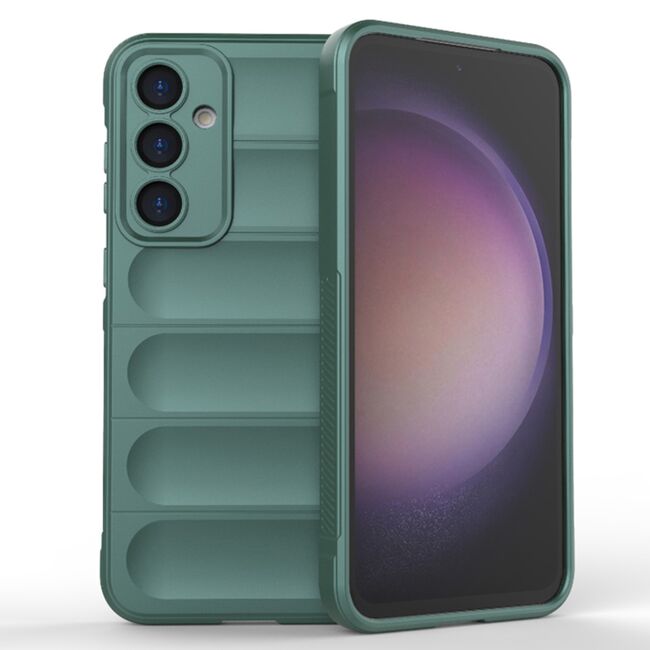 Husa pentru  Samsung Galaxy S23 FE Liquid Silicone, Microfibre Lining, Non-Slip Airbag Design, verde