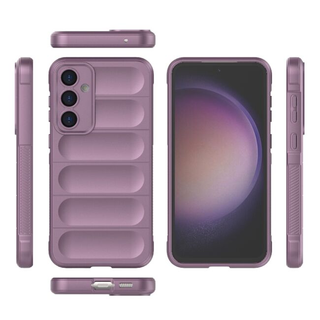 Husa pentru  Samsung Galaxy S23 FE Liquid Silicone, Microfibre Lining, Non-Slip Airbag Design, mov