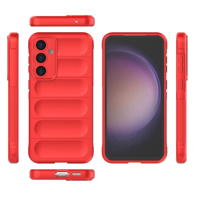 Husa pentru  Samsung Galaxy S23 FE Liquid Silicone, Microfibre Lining, Non-Slip Airbag Design, rosu