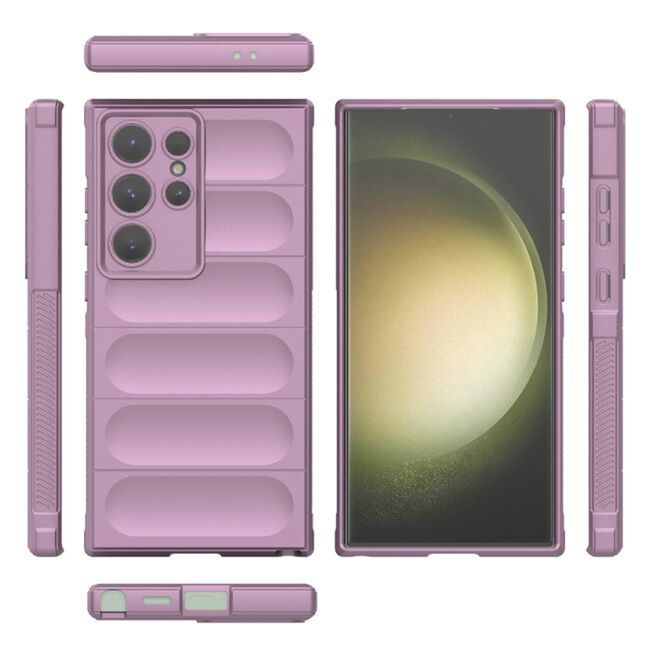 Husa pentru  Samsung Galaxy S23 Ultra 5G Liquid Silicone, Microfibre Lining, Non-Slip Airbag Design, mov