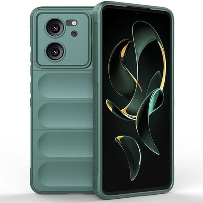 Husa pentru  Xiaomi 13T, 13T Pro Liquid Silicone, Microfibre Lining, Non-Slip Airbag Design, verde