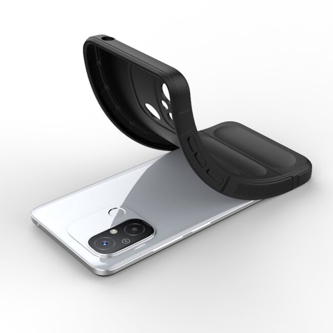 Husa pentru  Xiaomi Redmi 12C Liquid Silicone, Microfibre Lining, Non-Slip Airbag Design, negru