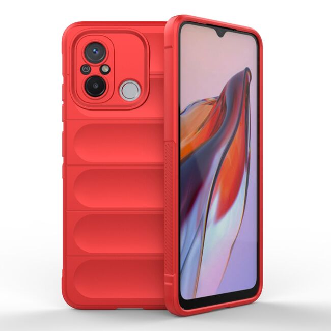 Husa pentru  Xiaomi Redmi 12C Liquid Silicone, Microfibre Lining, Non-Slip Airbag Design, rosu