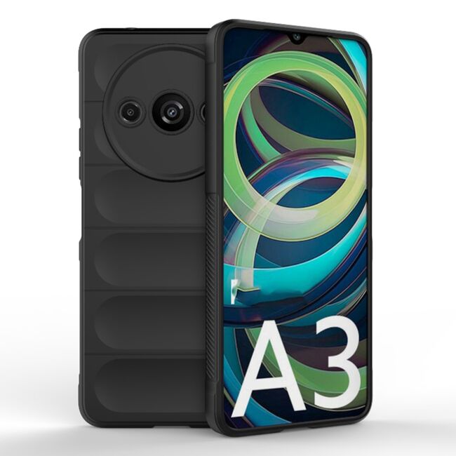 Husa pentru  Xiaomi Redmi A3 Liquid Silicone, Microfibre Lining, Non-Slip Airbag Design, negru